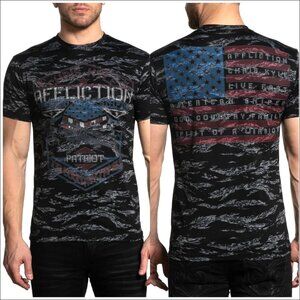 Men's Affliction Chris Kyle Basilone TMT Short Sleeve T-shirt-Size XS